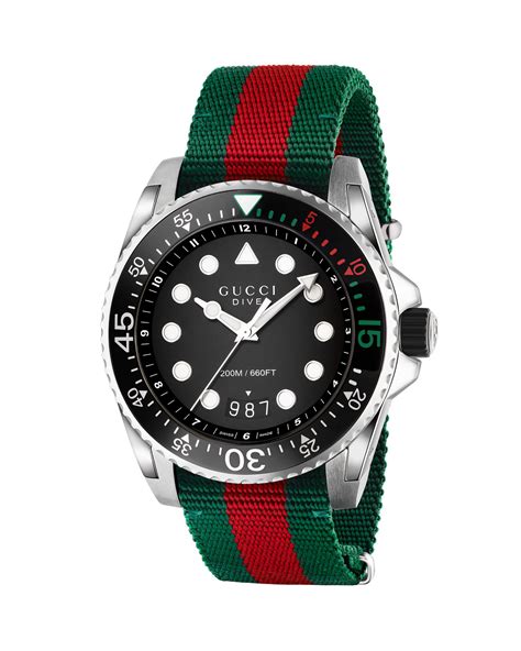 gucci dive watch nylon strap|Gucci watch straps for women.